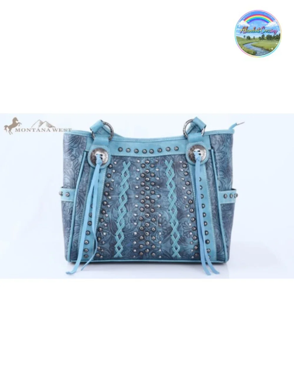 PU Leather Tote Bag Sugar Skull Western Hobo Shoulder Bag